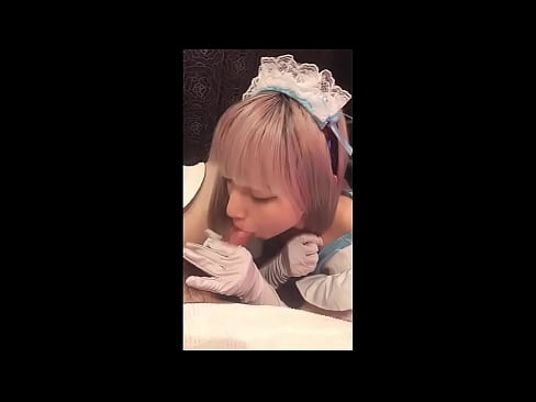 ❤️ 日本偶像 [mayuka]，法國女僕服裝，第 1 部分，口交和用乳液混蛋 ️ 自製色情 在我們 ❌❤